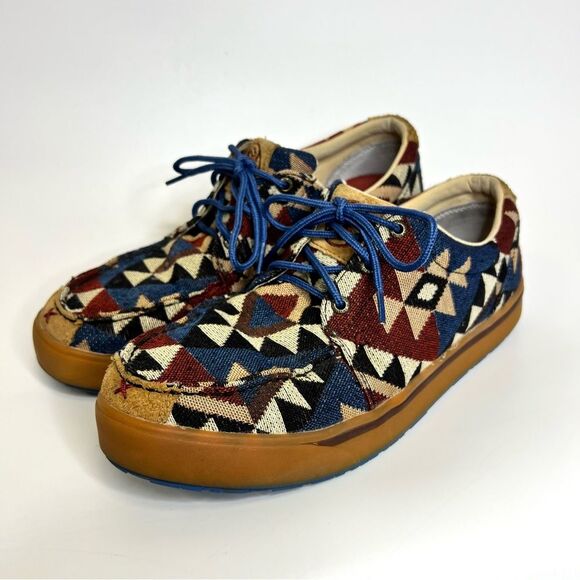 Twisted X Hooey Loper Casual Laced Shoes Western Graphic Canvas Men’s 10.5 - Picture 2 of 13